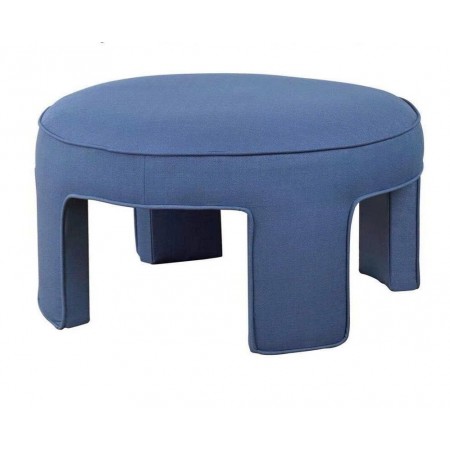 HY09-32 : Bàn Sofa, Ottoman Hình Tròn - Xanh Dương